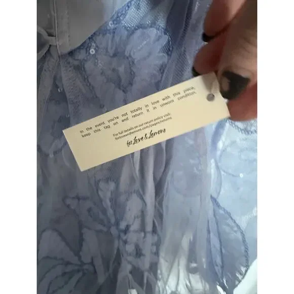 For Love & Lemons Presley Mini Dress – Periwinkle Blue – Size Large – NWT - Picture 7 of 12